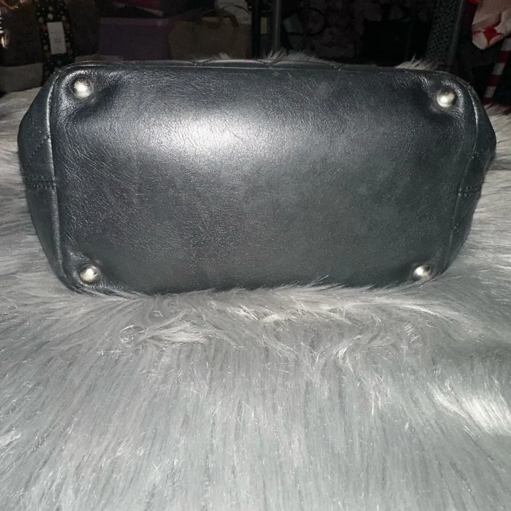 CHANEL Cambon Black and Cream Quilted Tote with pink interior - Picture 12 of 12